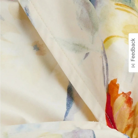 Express Floral V-Neck Flutter Sleeve Ruched Top Multi-Color For Women's Small - Picture 11 of 13